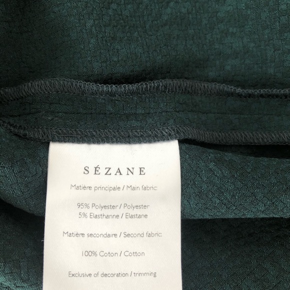 Sezane - Emerald Green Blouse - Size 10 - Picture 7 of 10